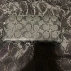 Coach ブラック 長財布 モノグラム