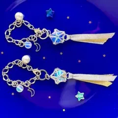 2way 流れ星 星バッグチャーム サンキャッチャー ヒンメリ星