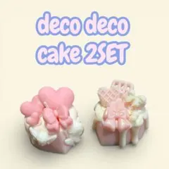 韓国キャンドル♡ゴテゴテミニデコケーキキャンドル2コ＋ティーライトキャンドル2コ