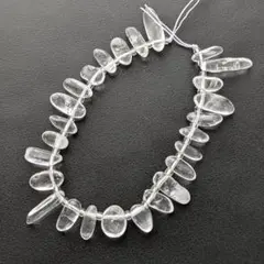 水晶　タンブル　クレオ穴　半連　19cm　天然石　クリスタル　*2417