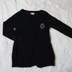 メゾピアノ　黒のカーディガン（140）