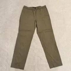 【美品】Theory (0)パンツ/カーキ/リネン/ウエストゴム
