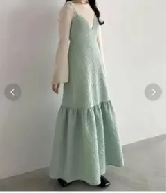 callautiaジャガードキャミワンピース グリーン