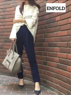 エンフォルド コットン ジョガーパンツ 36 ネイビーのサムネイル
