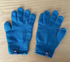 mont-bell　子供用手袋　コットングローブ　ブルー系　目安7-9歳