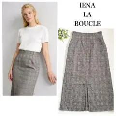 《新品》IENA LA BOUCLE グレンチェック タイトスカート ロング M
