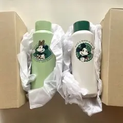 新品！スターバックス　ディズニーコラボ　ステンレスボトル　ミッキー＆ミニー　2点