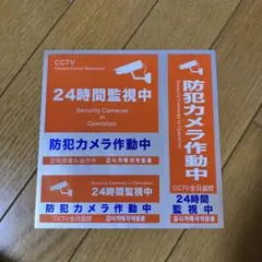 防犯グッズ ダミーカメラ 防犯 防犯カメラ 1枚赤 カメラ型 ステッカーのサムネイル