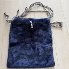 チャイハネファー ショルダーバッグ 巾着 ネイビーのサムネイル