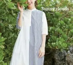 Sunny clouds サニークラウズ パネルストライプ シャツ ワンピースのサムネイル