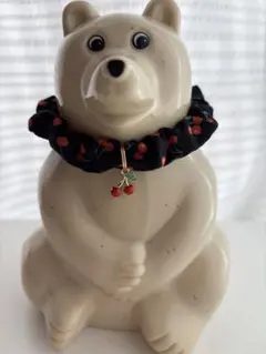 シュシュタイプ猫用首輪　ブラックチェリー