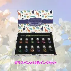 ガラスペンと12色インクセット