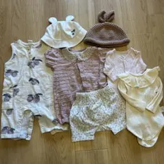 【美品】ベビー服まとめ売り 60 70 7点セット 帽子付 センスオブワンダー