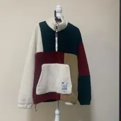 ベルシュカBershkaカラーブロックフェイクボアジャケット