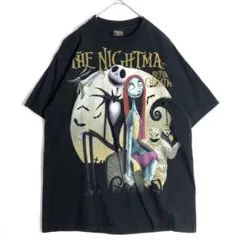 3795 ナイトメアービフォアクリスマス　ディズニー　Tシャツ　黒