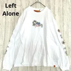レフトアローン Left Alone 刺繍 長袖 Tシャツ【M】ロンT ホワイト