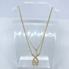 Christian Dior ディオール ヴィンテージ ロゴ ゴールドネックレス