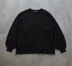 iisy 透かし編みニットプルオーバー　メッシュ　ブラック　M