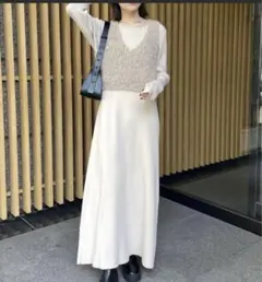 mystic ニットベストワンピースセット 2way