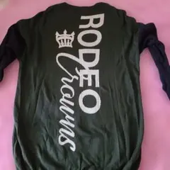 RODEO CROWNS 長袖ロングセーター ダークグリーン/ネイビー