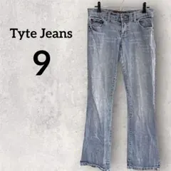 希少❣️Tyte Jeans【9】Y2Kフレアデニム 刺繍 ローライズ ベルボトム