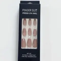 FINGER SUIT プレスオンネイル　COCO BROWN(バレリーナ）のサムネイル