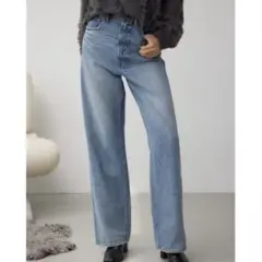 AZUL DENIM ハイウエストワイドデニム