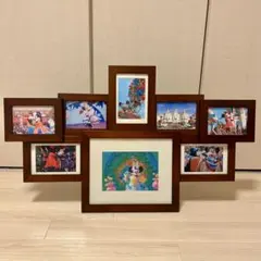 J*h様 フォトフレーム　コラージュフレーム　壁掛け　写真8枚用　木製　ウォール