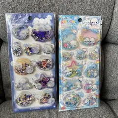 正規品　あわわちゃん&シマエナガ　スパンコールパーティー　シール