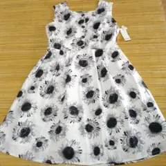 インシード　ひまわり柄 ノースリーブ ワンピース サイズ02