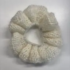 シュシュ モヘア フリル 編み物