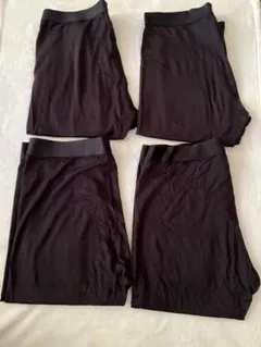 【新品&1度着用】ヒートテックタイツL 黒系4枚セット