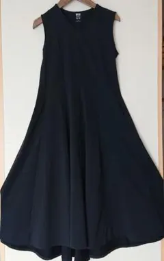 UNIQLO x Theory ノースリーブロングワンピース L ブラック