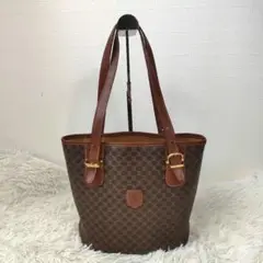 CELINE　ハンドバッグ　マカダム　トリオンフ　肩掛け　バケツ型