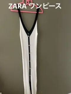 ZARA KNIT ノースリーブ膝下丈ワンピース L