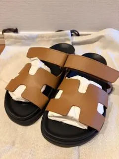 HERMES サンダル シプレ ブラウン　37のサムネイル