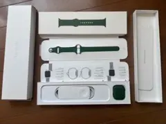 Apple Watch7本体 グリーン + 保護ケース アイボリー