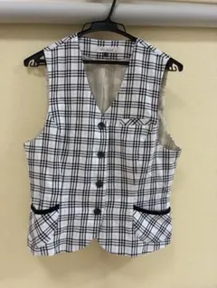 事務服 チェック柄 ベスト 13号
