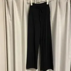 UNIQLO　ユニクロ　ウォッシャブルニットリブパンツ　ブラックＳサイズ