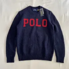 新品 Polo Ralph Lauren クルーネックニット ウール ネイビー