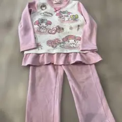 My Melody 裏起毛　パジャマセット 100cm ピンク