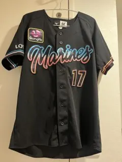 千葉ロッテマリーンズ 佐々木朗希 #17 ブラックユニフォーム Oサイズ