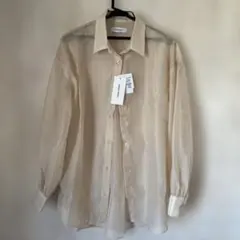新品　タグ付き　MONO-MART シアーシャツ ベージュ