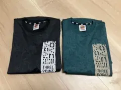 Three Point 長袖バスケットボールTウェア Sサイズ2枚セット
