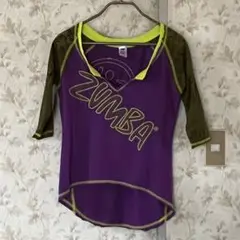 ZUMBA★パープル5分袖Tシャツ