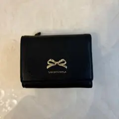 SAMANTHAVEGA ブラック三つ折り財布　りぼん