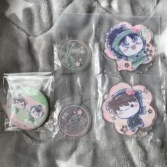 フリューくじ　忍たま　アクスタ　缶バッジ　セット