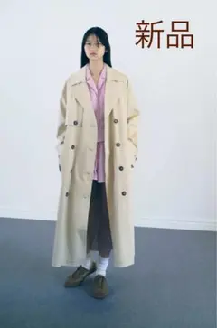 新品タグ付！ZARA ザラ＊ロング丈オーバーサイズトレンチコート　XS-S