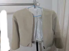 ベージュ フリースジャケット 100cm~