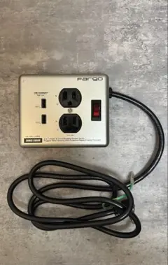 Fargo STEEL TAP シルバー 電源タップ 2個口 USB 1.8m